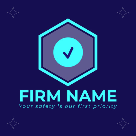 güvenlik şirketleri Animated Logo Tasarım Şablonu