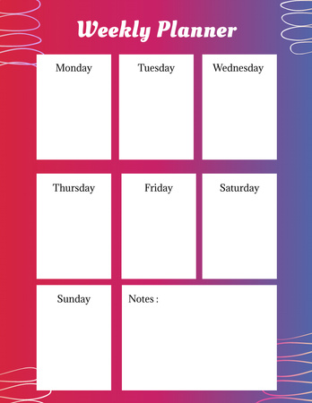 Template di design Minimalist Weekly Planner Notepad 8.5x11in