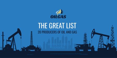 Producers of oil and gas Twitter tervezősablon