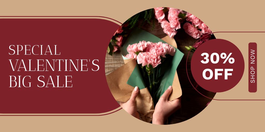 Template di design Special Big Sale for Valentine's Day Twitter