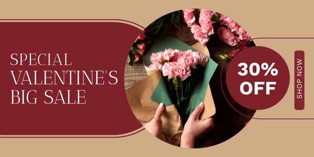 Special Big Sale for Valentine's Day Twitter Design Template