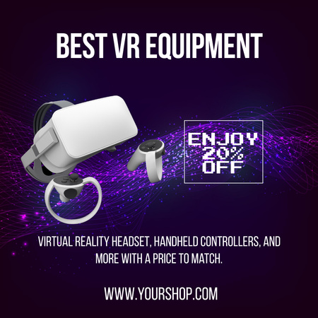 Ontwerpsjabloon van Instagram AD van VR Equipment Sale Offer