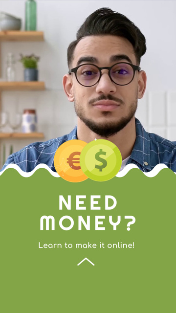 Learning Ways Of Making Money Online TikTok Video Modelo de Design