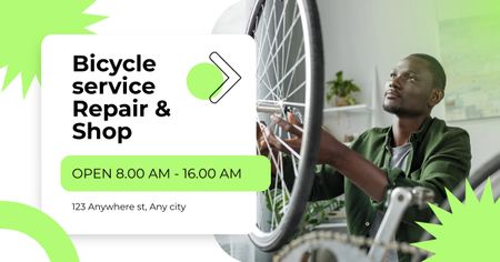 Bike Services and Repair Shop Facebook AD Design Template