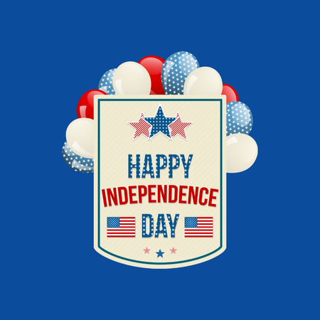 USA Independence Day Celebration Announcement Instagram Tasarım Şablonu