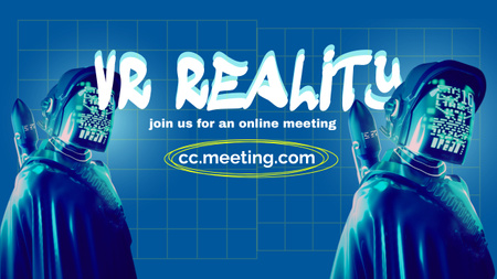 Online találkozó a VR-ben Youtube Thumbnail tervezősablon