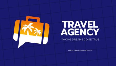 Travel Agency Services Offer Business Card US Design Template
