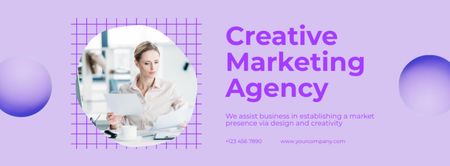 Designvorlage Dienstleistungen einer Agentur für kreatives Marketing für Facebook cover