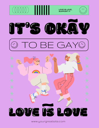 Awareness of Tolerance to LGBT People Poster 8.5x11in Modelo de Design
