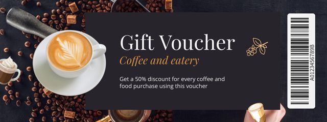 Designvorlage Special Offer on Visiting the Coffee House für Coupon