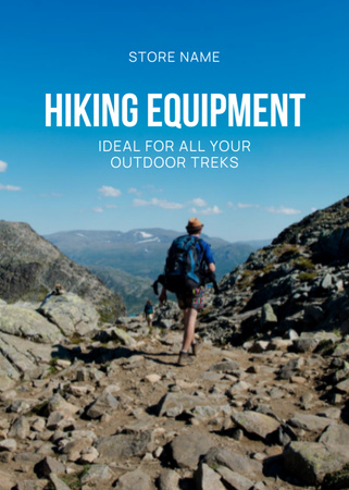 Hiking Equipment Sale Offer Flayer Modelo de Design