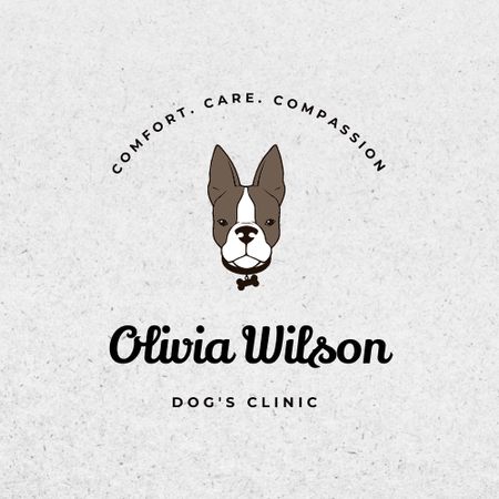 Veterinary Clinic Services Offer Logo Design Template