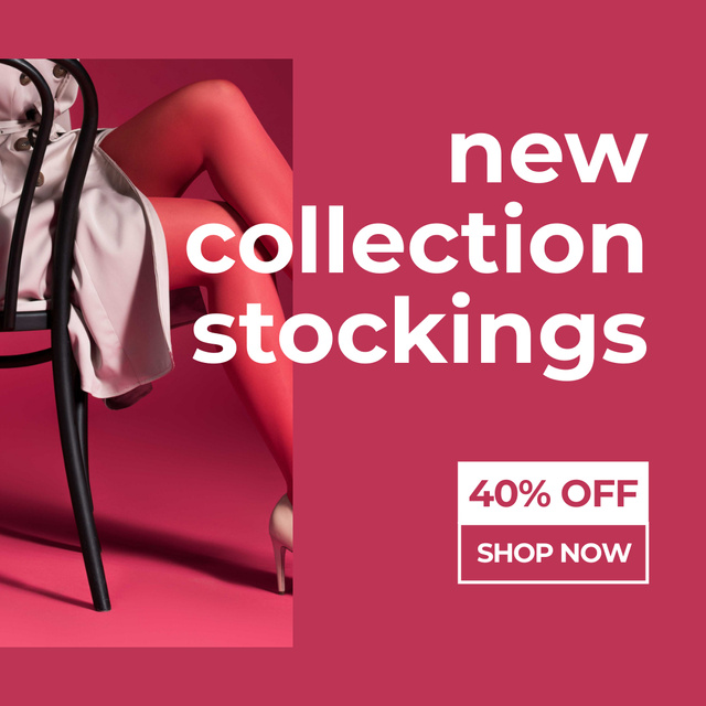 Designvorlage New Collection of Stockings für Instagram