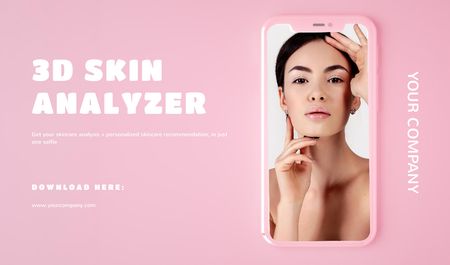 3D Skin Analyzer Offer  Business card – шаблон для дизайна