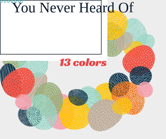 Colors Inspiration Frame on Colorful Blots Facebook – шаблон для дизайна