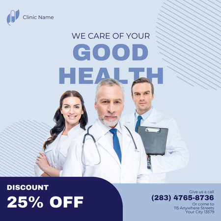 Offer of Professional Healthcare Services with Discount Instagram Design Template