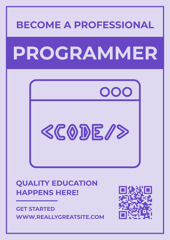 Programming Education Ad Poster Design Template