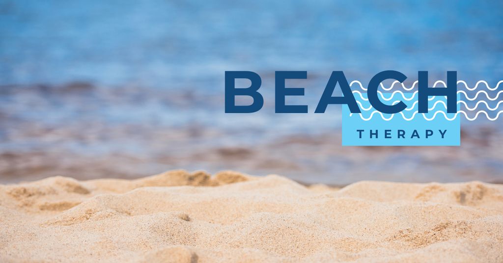 Beach therapy with accessories Facebook AD – шаблон для дизайну