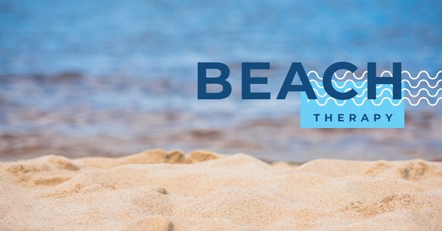 Beach therapy with accessories Facebook AD Modelo de Design