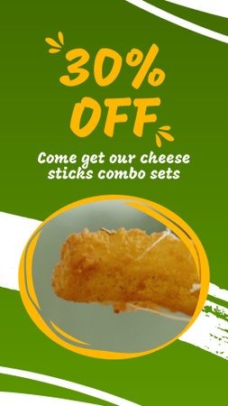 Combo Set And Cheese Sticks At Reduced Price Instagram Video Story Design Template