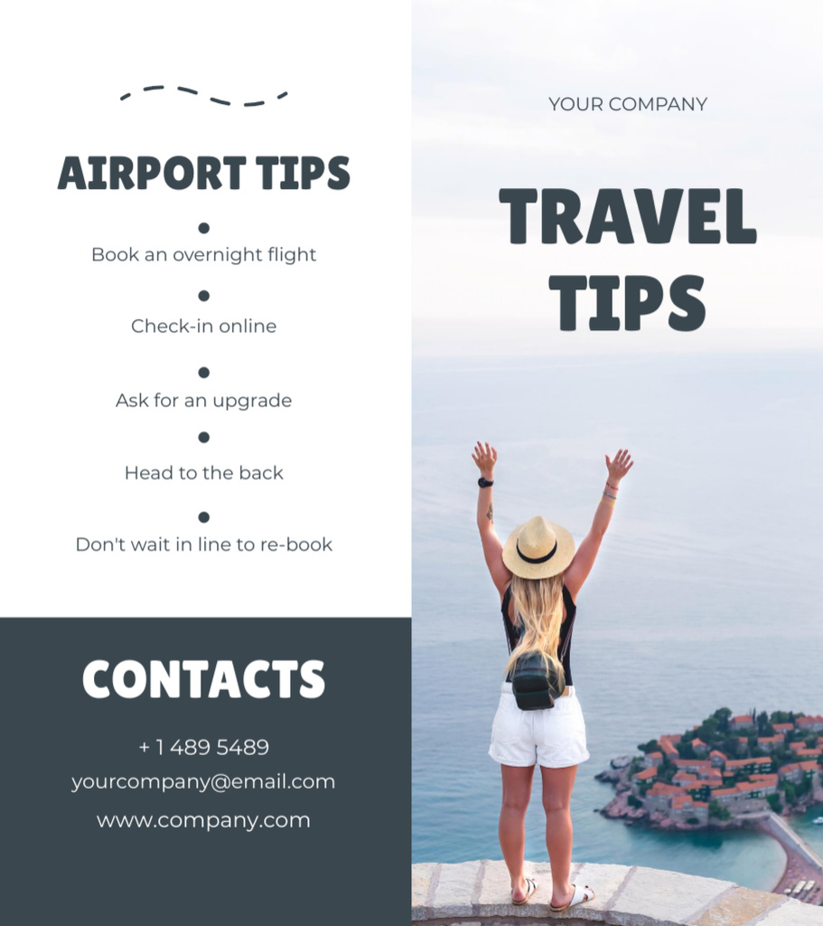 Modèle de visuel Top Tips for Tourists - Brochure 9x8in Bi-fold