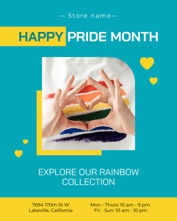 Template di design Saluto del mese dell'orgoglio della comunità LGBT dal negozio di moda Poster 16x20in