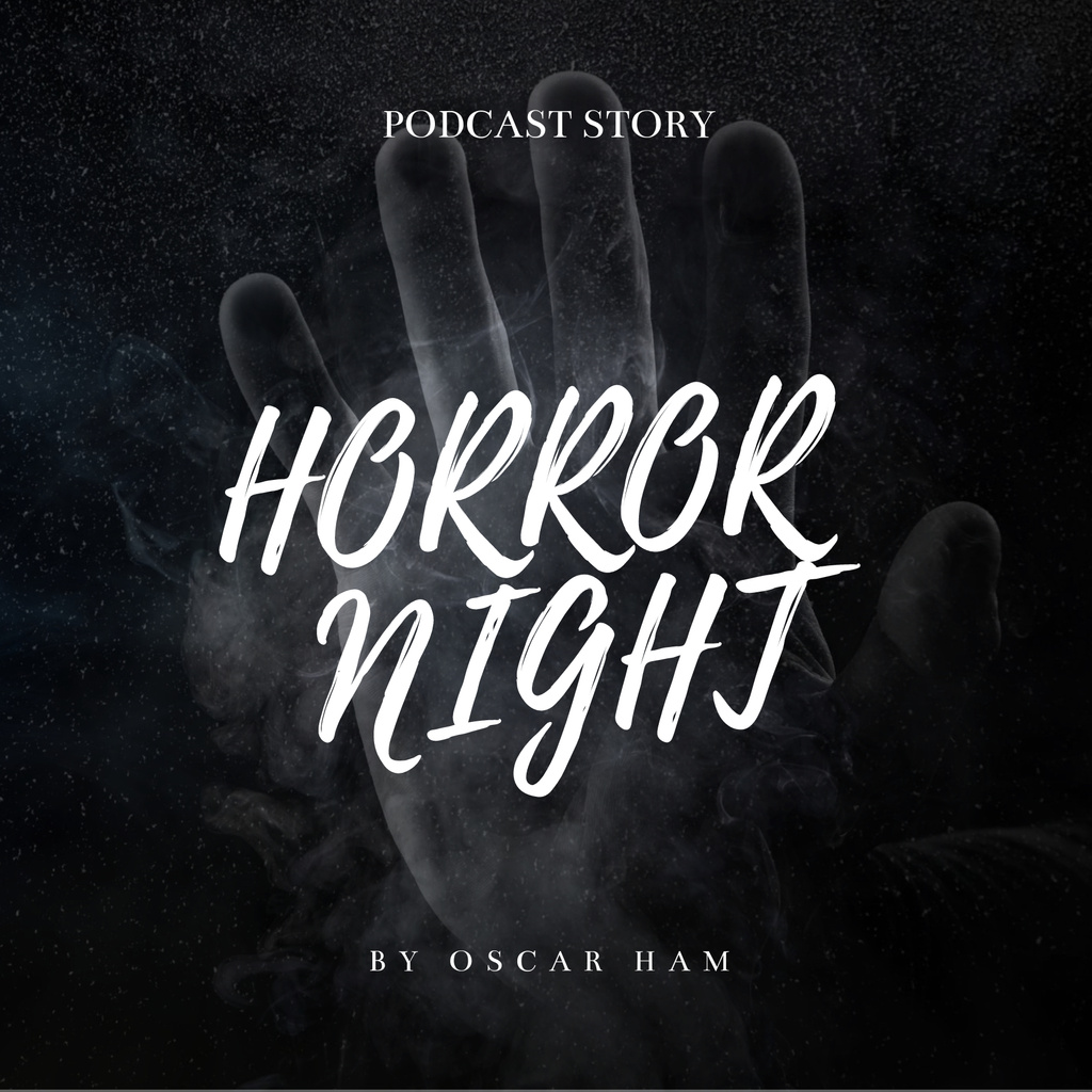 Horror Stories Announcement Podcast Cover Design Template