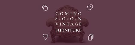 Antique Furniture Ad Luxury Armchair Twitter Πρότυπο σχεδίασης
