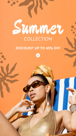 Summer Collection of Swimwear Instagram Story – шаблон для дизайну