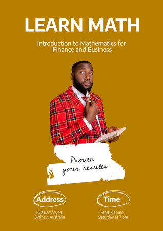 Modèle de visuel Math Courses Ad - Poster