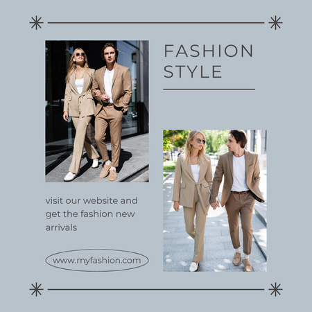 Template di design Fashion Collection Ads with Stylish Couple  Instagram