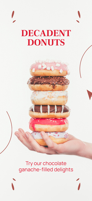 Offer of Donuts with Various Glazes Snapchat Geofilter Šablona návrhu