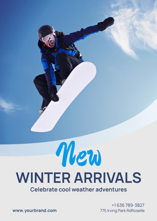 Sale of Winter Apparel for Adventures Flayer Design Template