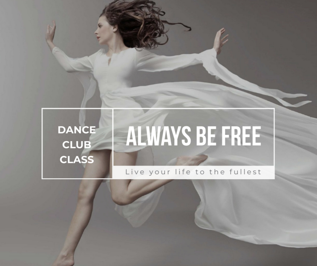 Promotion of Class in Dance Class Facebook Tasarım Şablonu