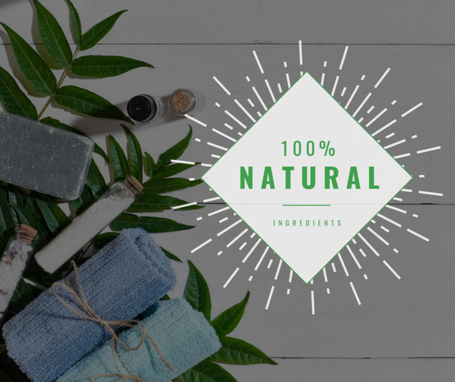 Natural Handmade Soap Shop Ad Facebookデザインテンプレート