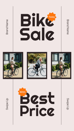 Best Price on Bicycles Instagram Story Πρότυπο σχεδίασης