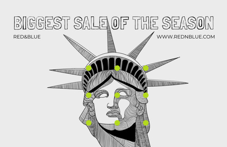 Az USA függetlenségének napja legnagyobb eladása Flyer 5.5x8.5in Horizontal tervezősablon