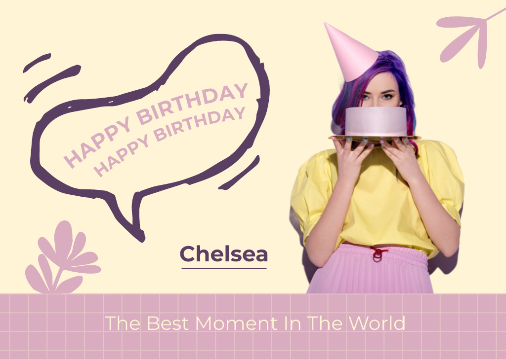 Celebratory Wishes on Birthday Card – шаблон для дизайна