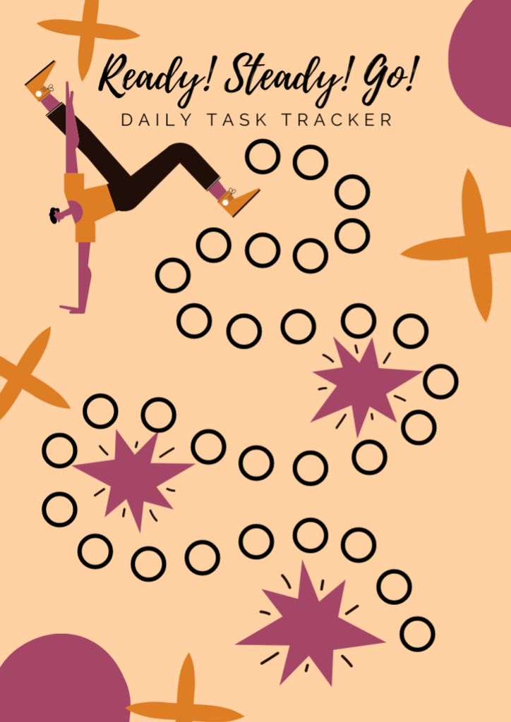 Daily Task Tracker with Break Dancer Schedule Planner – шаблон для дизайну