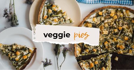 Designvorlage Tasty Pie recipe ideas für Facebook AD