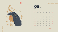 Creative Illustration of Zodiac Signs on Beige
