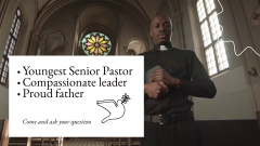 Pastor Preaching Services Promotion In Cathedral