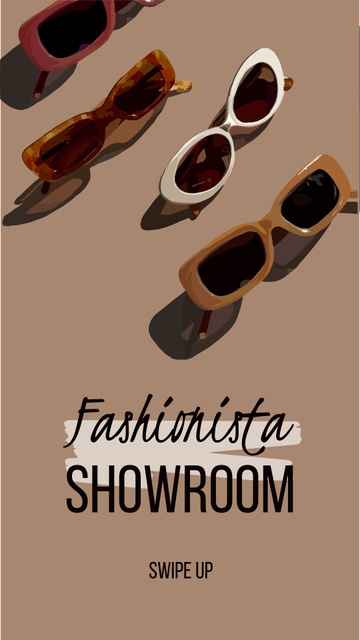 Fashion Ad with Stylish Shoes and Sunglasses Instagram Video Story tervezősablon