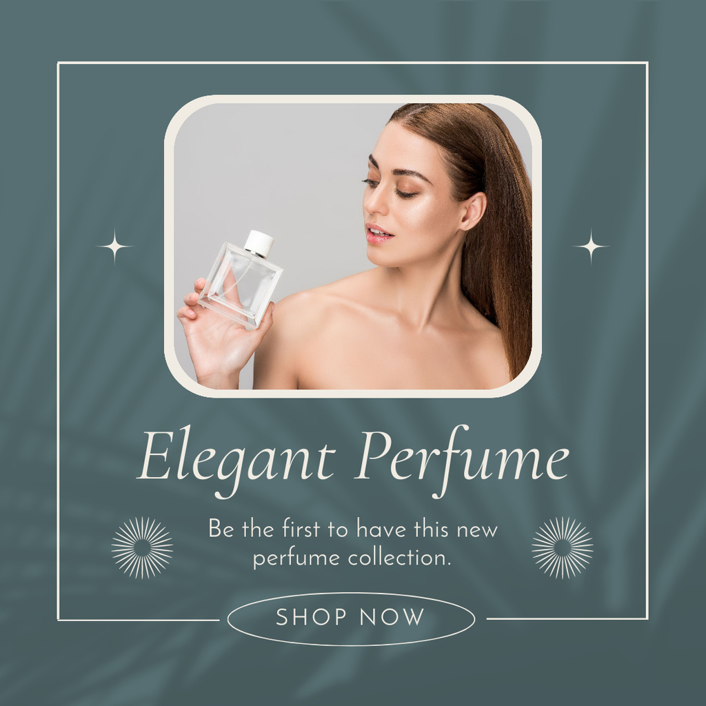 Attractive Woman with Elegant Fragrance Instagram tervezősablon