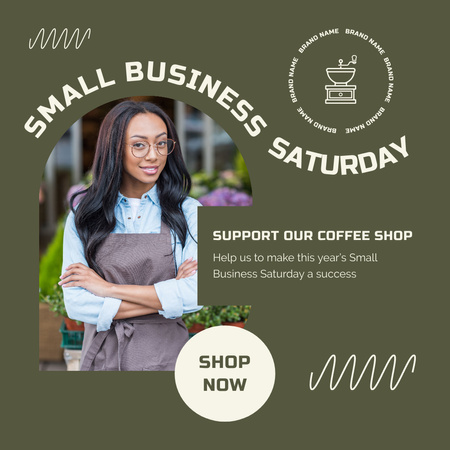Designvorlage Small Coffee Shop Ad für Instagram AD
