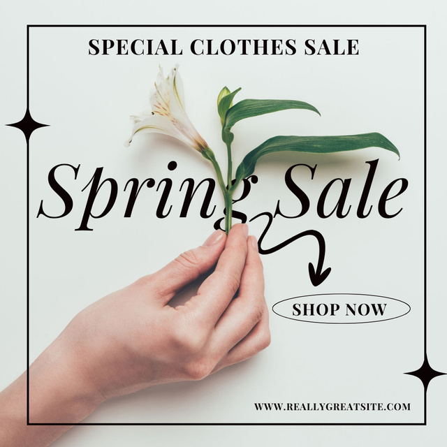 Platilla de diseño Special Spring Sale Clothing Instagram AD