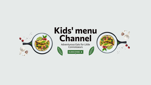 Ad of Kids' Menu Blog Youtube Modelo de Design