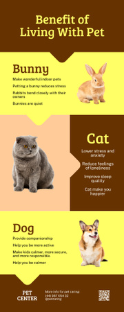Benefits of Living with Pet Infographic Design Template