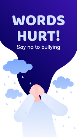 Designvorlage Awareness of Bullying Problem für Instagram Video Story