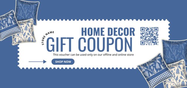 Plantilla de diseño de Gift Voucher for Home Decor Items Coupon Din Large 